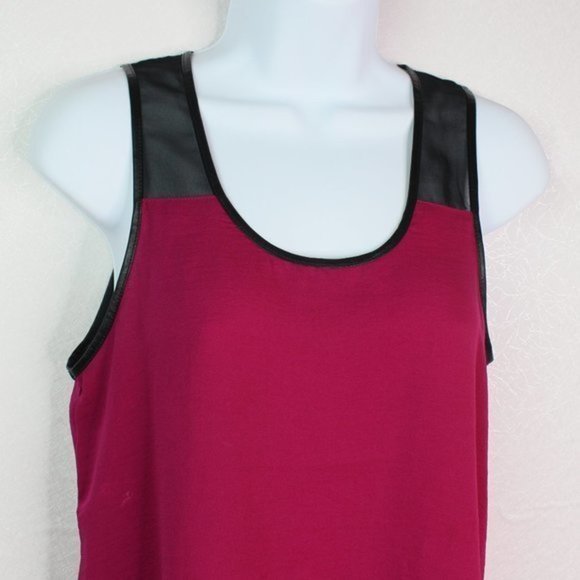 Express Magenta Racer Back High Lo Tank To… - Picture 2 of 11